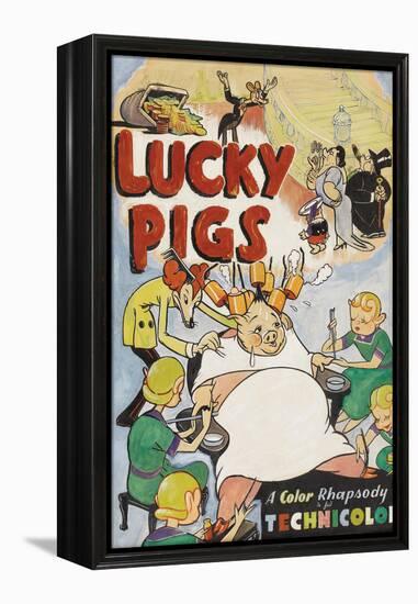 Lucky Pig-Anonymous-Framed Stretched Canvas