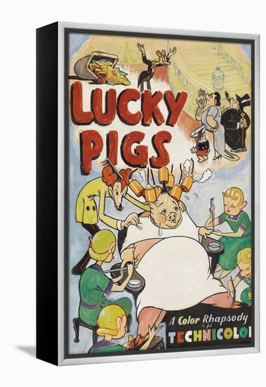 Lucky Pig-Anonymous-Framed Stretched Canvas