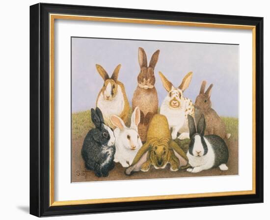 Lucky Rabbits-Pat Scott-Framed Giclee Print