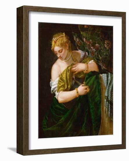 Lucretia, Ca 1583-Paolo Veronese-Framed Giclee Print