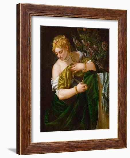 Lucretia, Ca 1583-Paolo Veronese-Framed Giclee Print