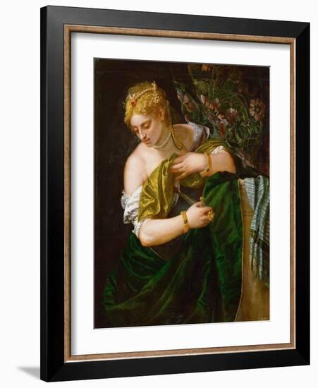 Lucretia, Ca 1583-Paolo Veronese-Framed Giclee Print