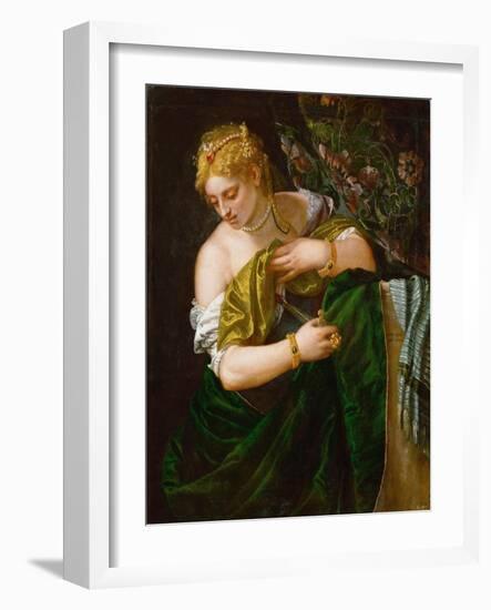 Lucretia, Ca 1583-Paolo Veronese-Framed Giclee Print