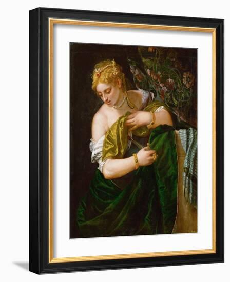 Lucretia, Ca 1583-Paolo Veronese-Framed Giclee Print