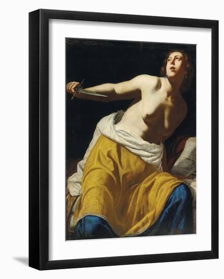 Lucretia-Artemisia Gentileschi-Framed Premium Giclee Print