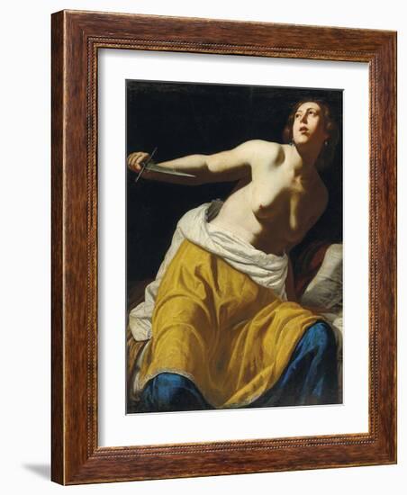 Lucretia-Artemisia Gentileschi-Framed Premium Giclee Print