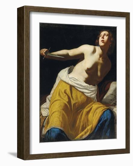 Lucretia-Artemisia Gentileschi-Framed Premium Giclee Print