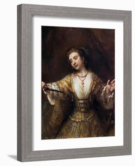 Lucretia-Rembrandt van Rijn-Framed Giclee Print