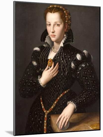 Lucrezia De' Medici (1545-1561), 1560 (Oil on Panel)-Alessandro Allori-Mounted Giclee Print