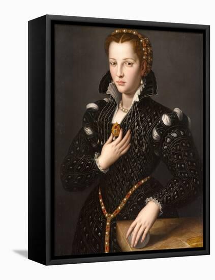 Lucrezia De' Medici (1545-1561), 1560 (Oil on Panel)-Alessandro Allori-Framed Premier Image Canvas