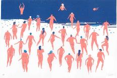 Nude Beach Run, 2016-Lucy Banaji-Framed Premier Image Canvas