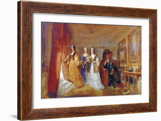 Lucy, Countess of Carlisle, and Dorothy Percy's Visit to their Father Lord Percy..., C1831-J. M. W. Turner-Framed Giclee Print