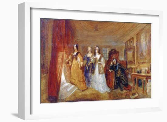 Lucy, Countess of Carlisle, and Dorothy Percy's Visit to their Father Lord Percy..., C1831-J. M. W. Turner-Framed Giclee Print