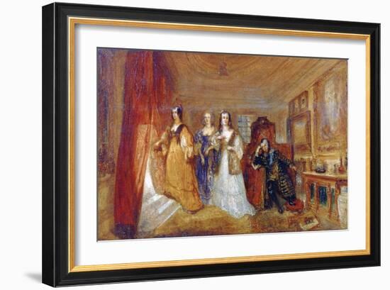 Lucy, Countess of Carlisle, and Dorothy Percy's Visit to their Father Lord Percy..., C1831-J. M. W. Turner-Framed Giclee Print