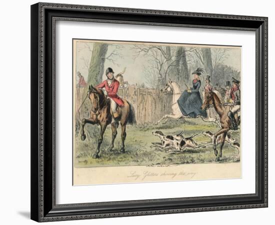 Lucy Glitters Showing the Way, 1865-John Leech-Framed Giclee Print