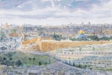 Jerusalem from the Mount of Olives, 2019 (W/C on Paper)-Lucy Willis-Giclee Print