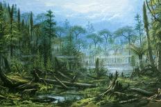 Artist's Impression of a Carboniferous Forest.-Ludek Pesek-Photographic Print