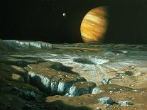 Artist's Impression of Jupiter Over Europa-Ludek Pesek-Photographic Print