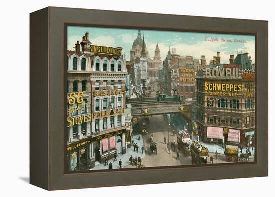 Ludgate Circus, London, England-null-Framed Stretched Canvas