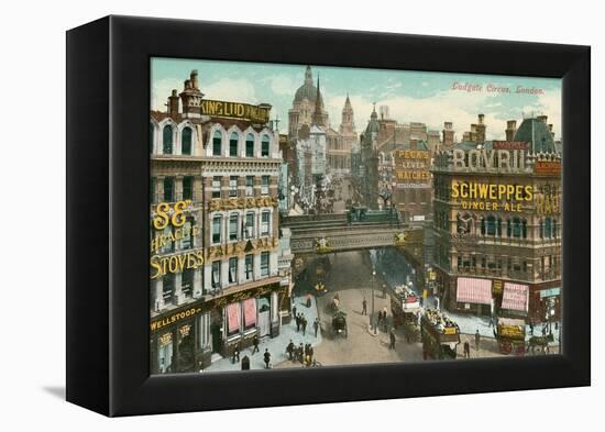 Ludgate Circus, London, England-null-Framed Stretched Canvas