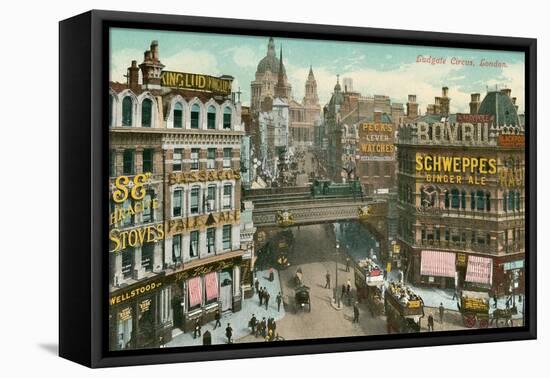 Ludgate Circus, London, England-null-Framed Stretched Canvas