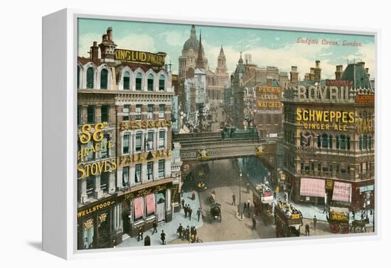Ludgate Circus, London, England-null-Framed Stretched Canvas