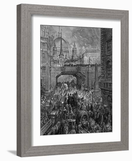 Ludgate Hill, London, 1872-null-Framed Giclee Print