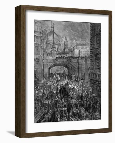 Ludgate Hill, London, 1872-null-Framed Giclee Print