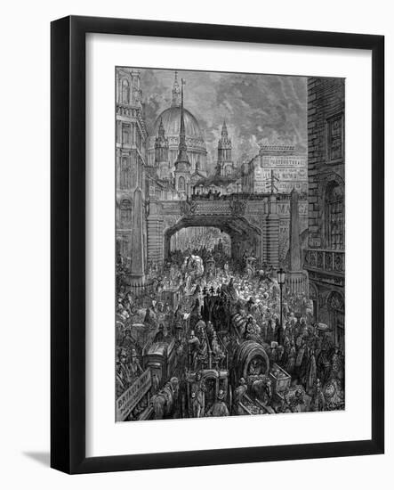 Ludgate Hill, London, 1872-null-Framed Giclee Print