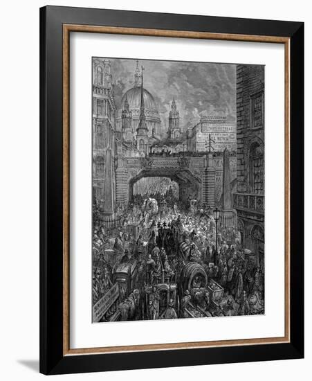 Ludgate Hill, London, 1872-null-Framed Giclee Print