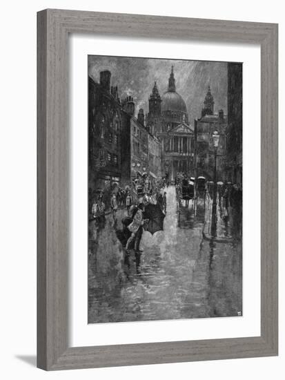 Ludgate Hill-Joseph Pennell-Framed Art Print