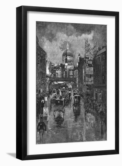 Ludgate Hill-Joseph Pennell-Framed Art Print