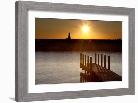 Ludington Sunset, Ludington, Michigan '12-Monte Nagler-Framed Photographic Print