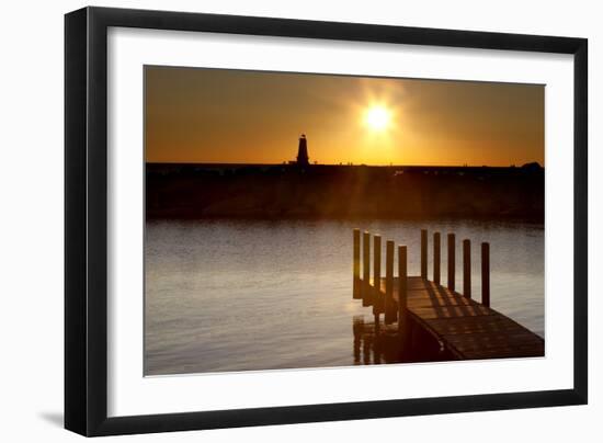 Ludington Sunset, Ludington, Michigan '12-Monte Nagler-Framed Photographic Print