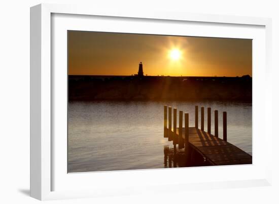 Ludington Sunset, Ludington, Michigan '12-Monte Nagler-Framed Photographic Print