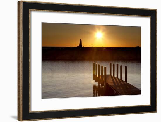 Ludington Sunset, Ludington, Michigan '12-Monte Nagler-Framed Photographic Print