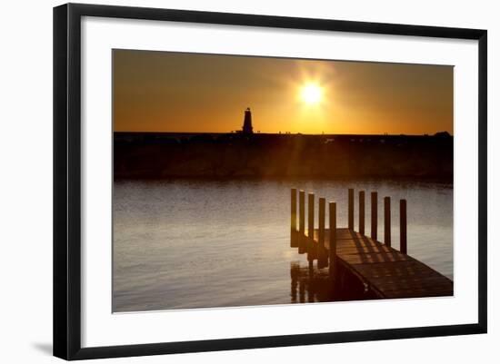 Ludington Sunset, Ludington, Michigan '12-Monte Nagler-Framed Photographic Print