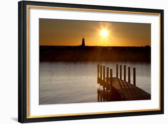 Ludington Sunset, Ludington, Michigan '12-Monte Nagler-Framed Photographic Print