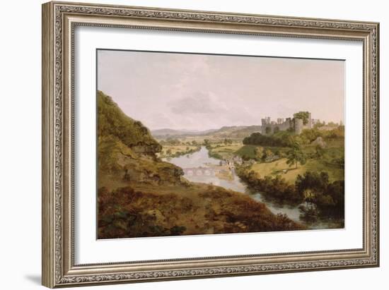 Ludlow Castle, Shropshire, 1792 (Oil on Canvas)-Julius Caesar Ibbetson-Framed Giclee Print