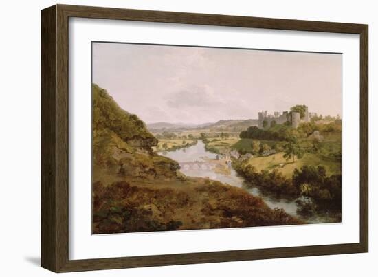 Ludlow Castle, Shropshire, 1792 (Oil on Canvas)-Julius Caesar Ibbetson-Framed Giclee Print