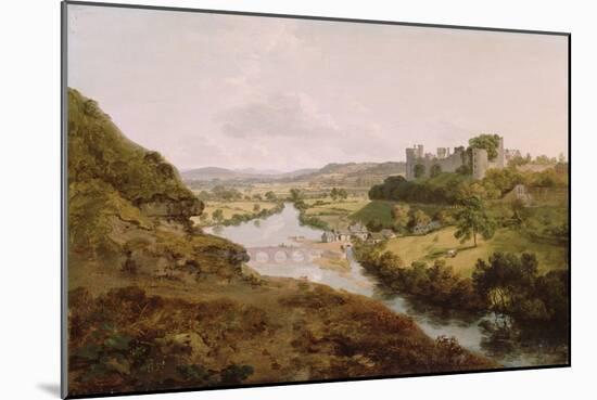 Ludlow Castle, Shropshire, 1792 (Oil on Canvas)-Julius Caesar Ibbetson-Mounted Giclee Print