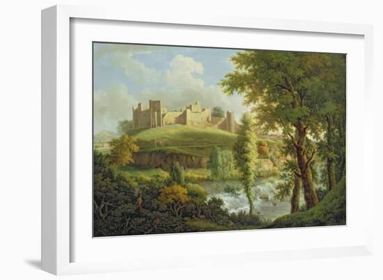 Ludlow Castle with Dinham Weir, from the South-West, c.1765-69-Samuel Scott-Framed Giclee Print