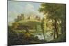 Ludlow Castle with Dinham Weir, from the South-West, c.1765-69-Samuel Scott-Mounted Giclee Print