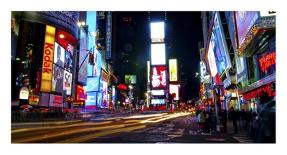 Times Square by night-Ludo H^-Art Print