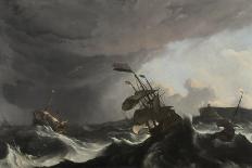 Fishing Vessels Offshore in a Heavy Sea, 1864-Ludolf Backhuysen-Giclee Print