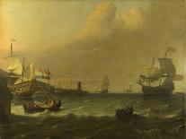 The Frigate Princes Maria, Flying the Standard of Prince William of Orange, Near Amsterdam-Ludolf Bakhuizen-Framed Giclee Print