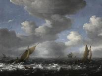 Seascape with Fishing Boats-Ludolf Bakhuizen-Giclee Print