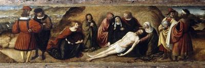 St. Martin, Left Hand Panel from a Triptych Depicting Pieta between St. Martin and St. Catherine-Ludovico Brea-Framed Giclee Print