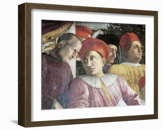 Ludovico Gonzaga and Counselor Marsilio Andreasi, Detail from Court Wall, 1465-1474-Andrea Mantegna-Framed Giclee Print