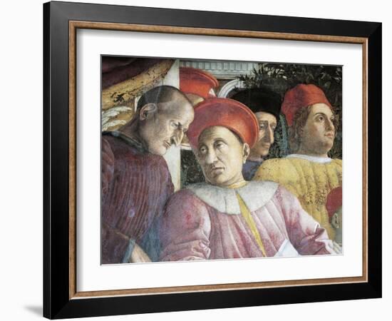 Ludovico Gonzaga and Counselor Marsilio Andreasi, Detail from Court Wall, 1465-1474-Andrea Mantegna-Framed Giclee Print